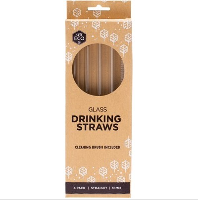 Glass Drinking Straws Set (4)